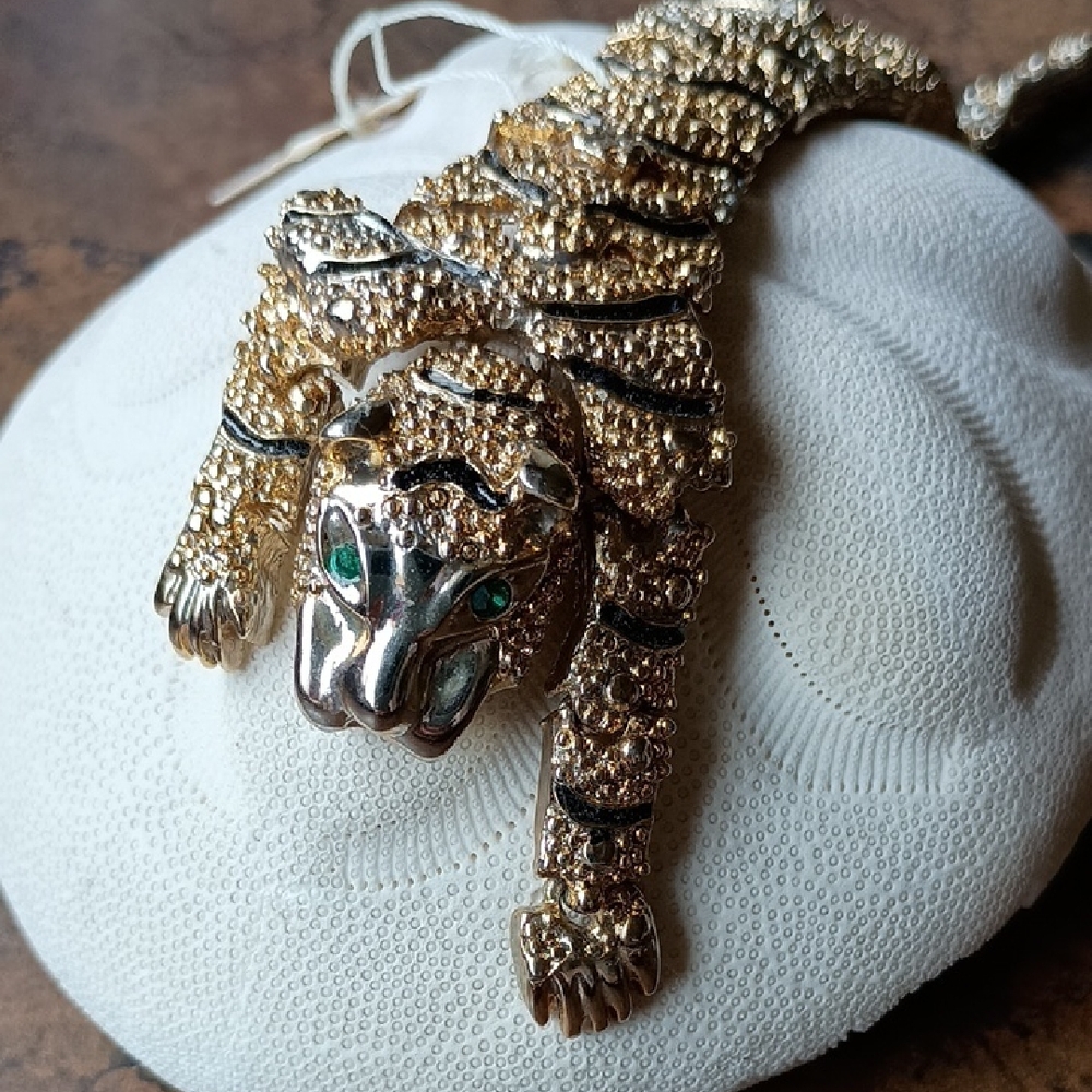 Gold Panther Brooch